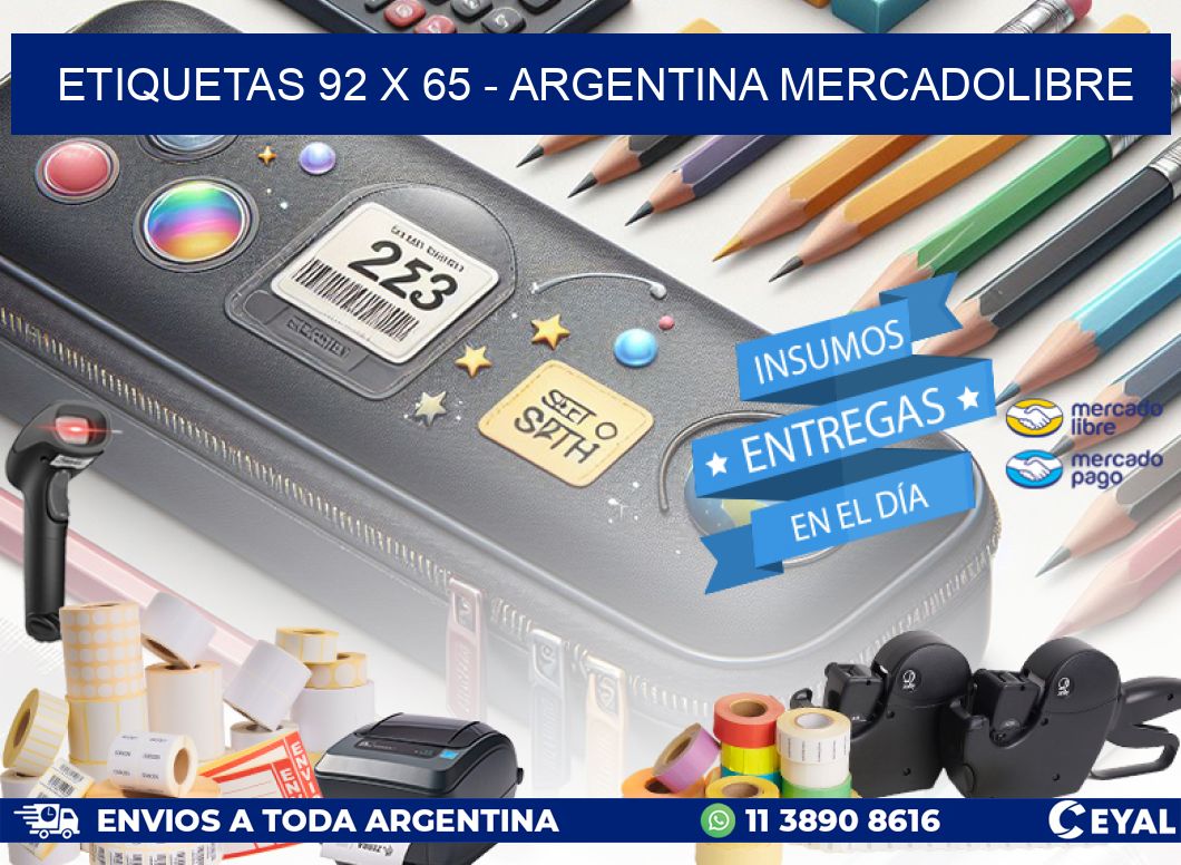 ETIQUETAS 92 x 65 - ARGENTINA MERCADOLIBRE