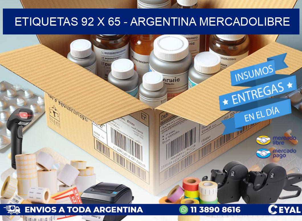 ETIQUETAS 92 x 65 - ARGENTINA MERCADOLIBRE