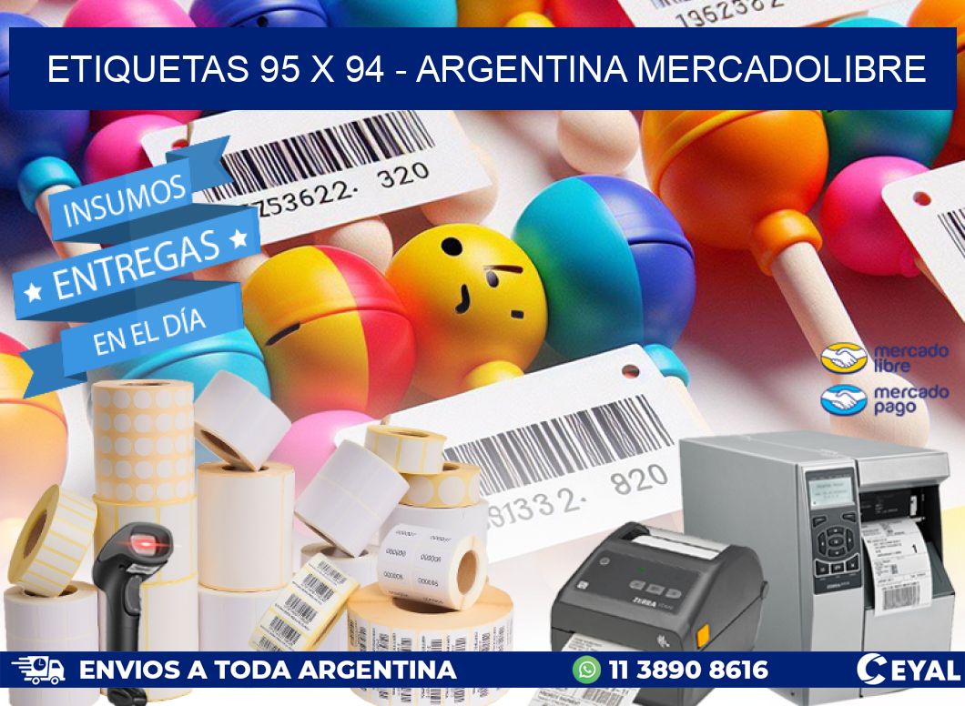 ETIQUETAS 95 x 94 - ARGENTINA MERCADOLIBRE