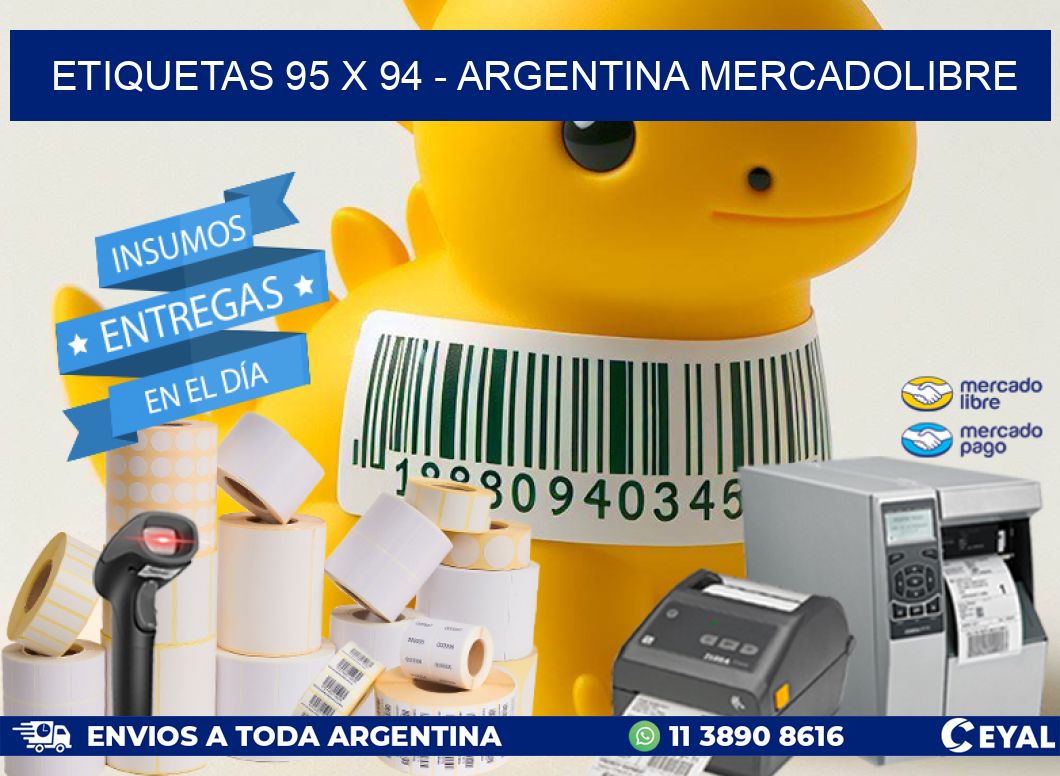 ETIQUETAS 95 x 94 - ARGENTINA MERCADOLIBRE