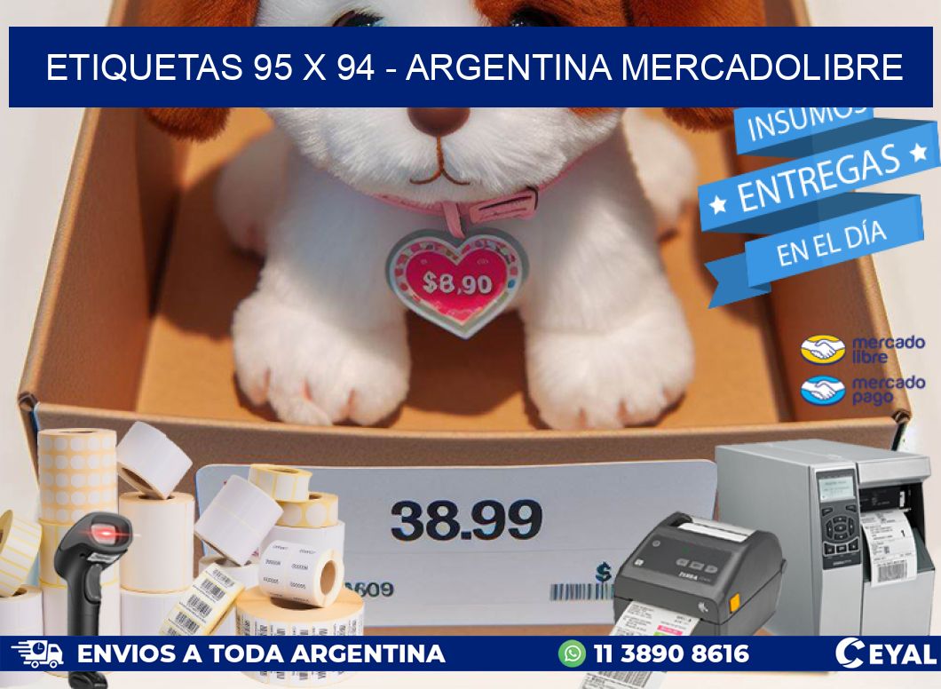 ETIQUETAS 95 x 94 – ARGENTINA MERCADOLIBRE