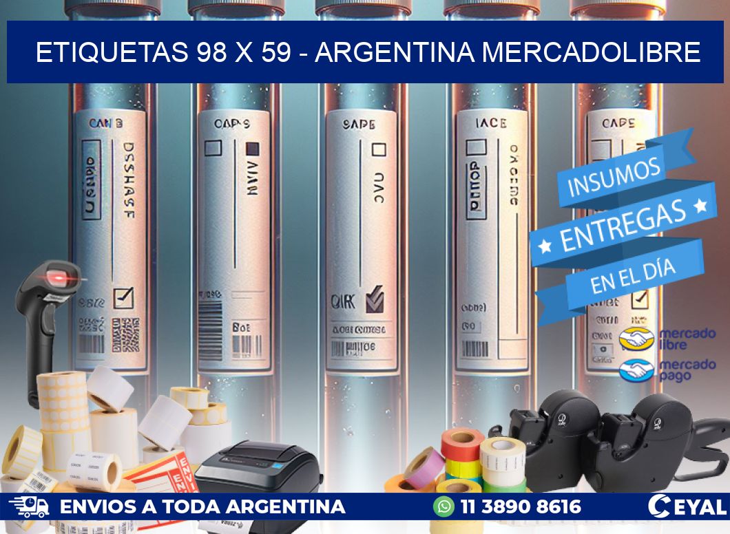 ETIQUETAS 98 x 59 - ARGENTINA MERCADOLIBRE