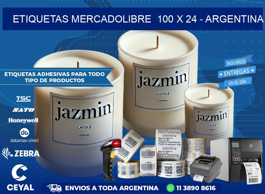 ETIQUETAS MERCADOLIBRE  100 x 24 – ARGENTINA