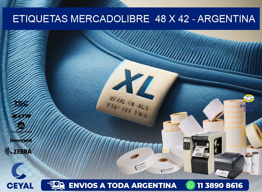 ETIQUETAS MERCADOLIBRE  48 x 42 - ARGENTINA