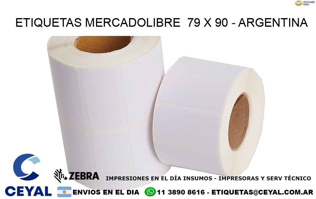 ETIQUETAS MERCADOLIBRE  79 x 90 - ARGENTINA