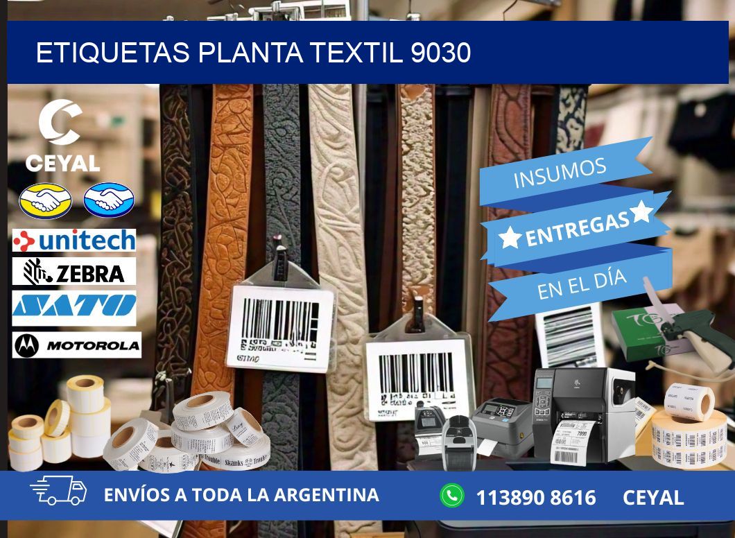 ETIQUETAS PLANTA TEXTIL 9030