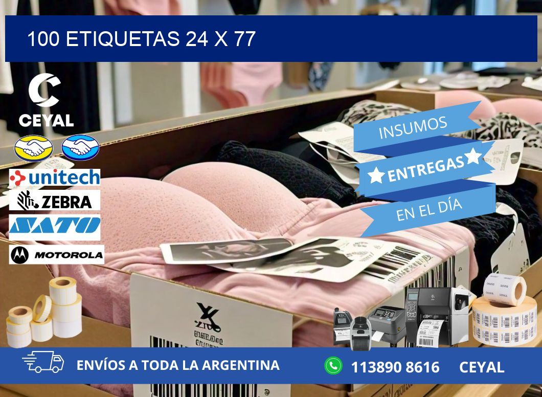 100 ETIQUETAS 24 x 77