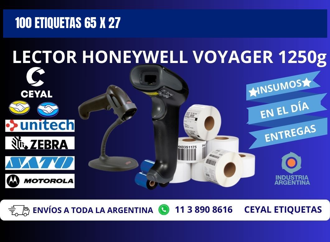 100 ETIQUETAS 65 x 27