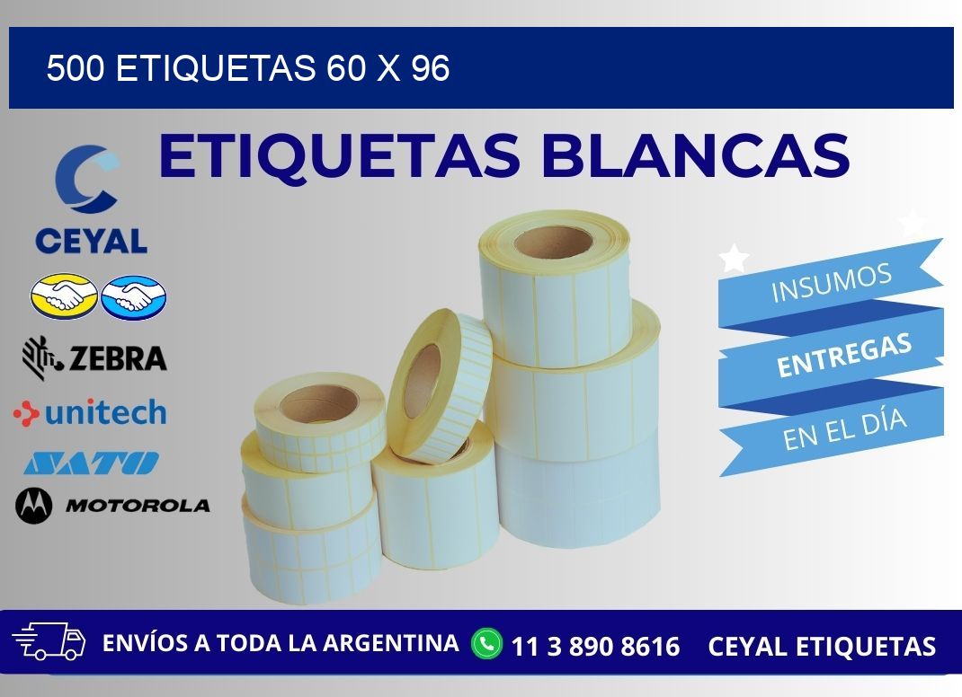 500 ETIQUETAS 60 x 96
