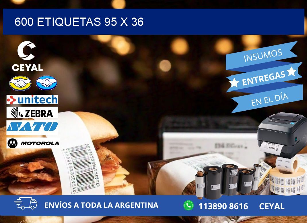 600 ETIQUETAS 95 x 36