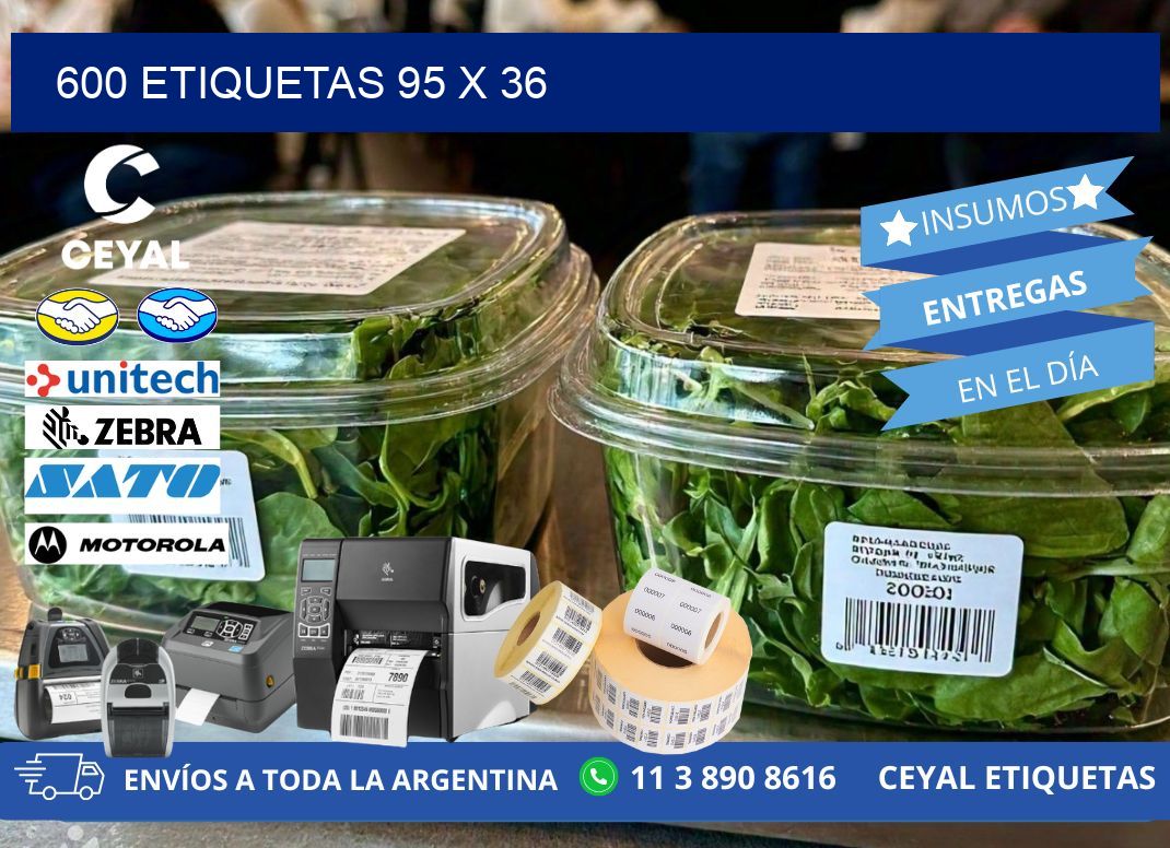 600 ETIQUETAS 95 x 36