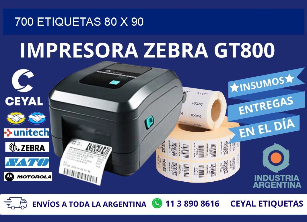 700 ETIQUETAS 80 x 90