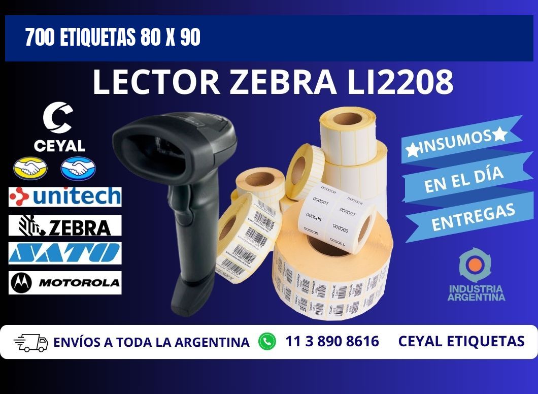 700 ETIQUETAS 80 x 90