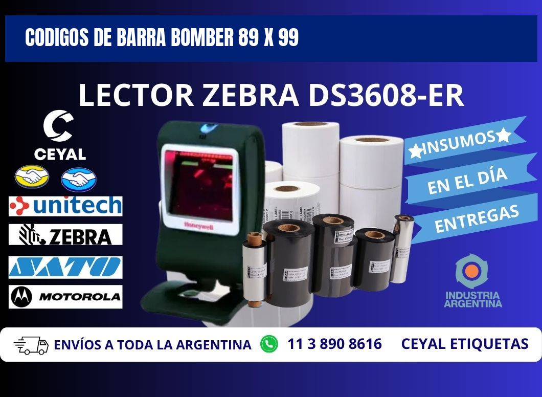 CODIGOS DE BARRA BOMBER 89 x 99