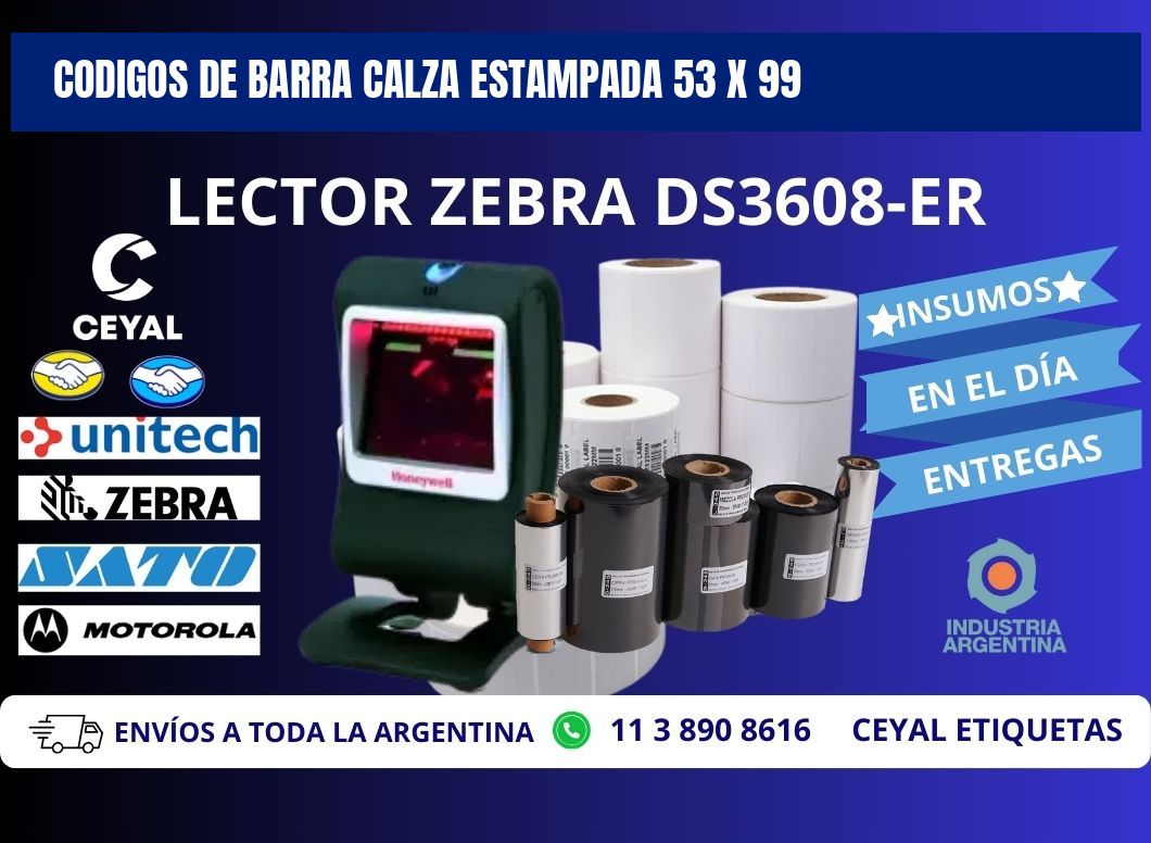 CODIGOS DE BARRA CALZA ESTAMPADA 53 x 99