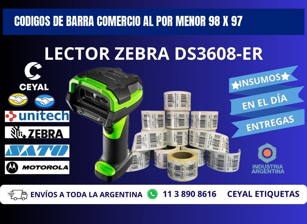 CODIGOS DE BARRA COMERCIO AL POR MENOR 98 x 97