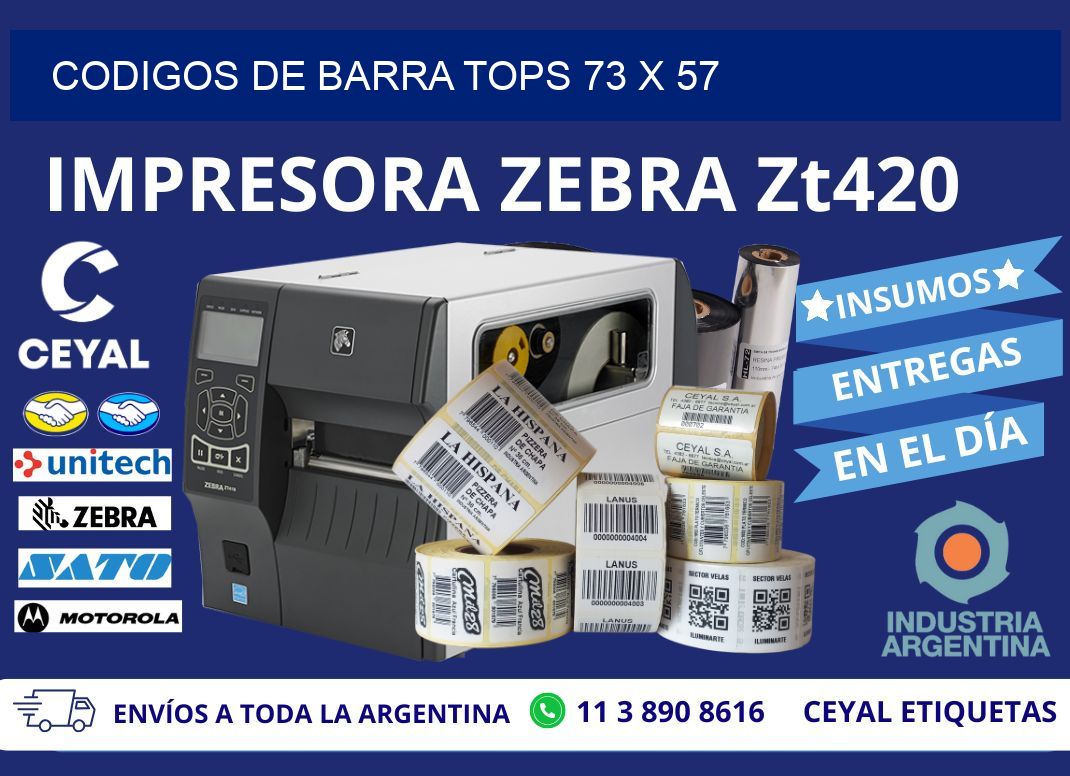 CODIGOS DE BARRA TOPS 73 x 57