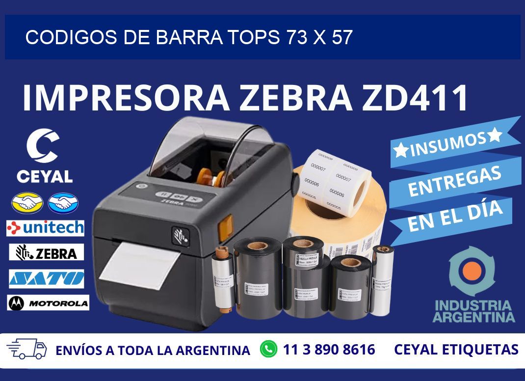 CODIGOS DE BARRA TOPS 73 x 57