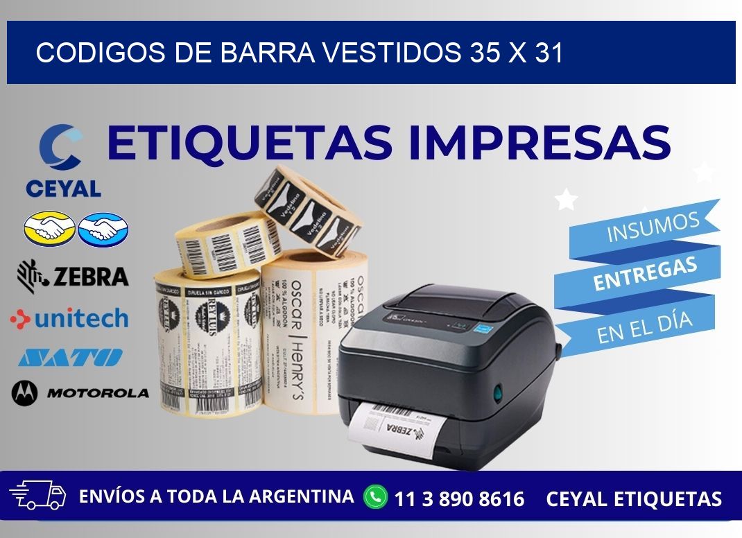 CODIGOS DE BARRA VESTIDOS 35 x 31