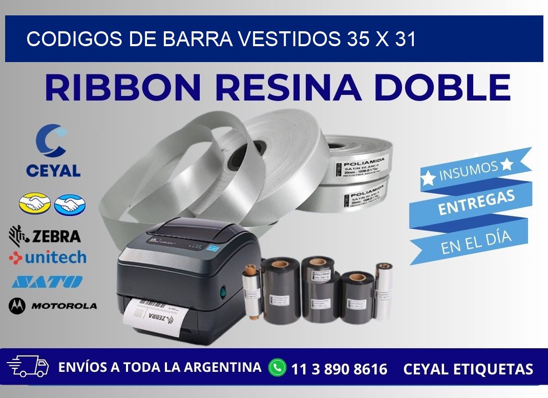 CODIGOS DE BARRA VESTIDOS 35 x 31