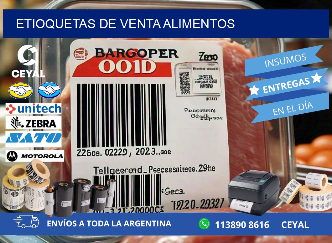 ETIOQUETAS DE VENTA ALIMENTOS