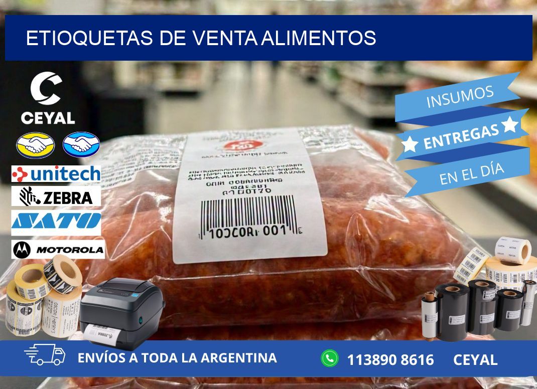 ETIOQUETAS DE VENTA ALIMENTOS