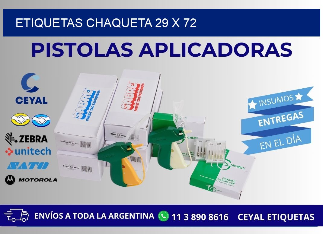ETIQUETAS CHAQUETA 29 x 72