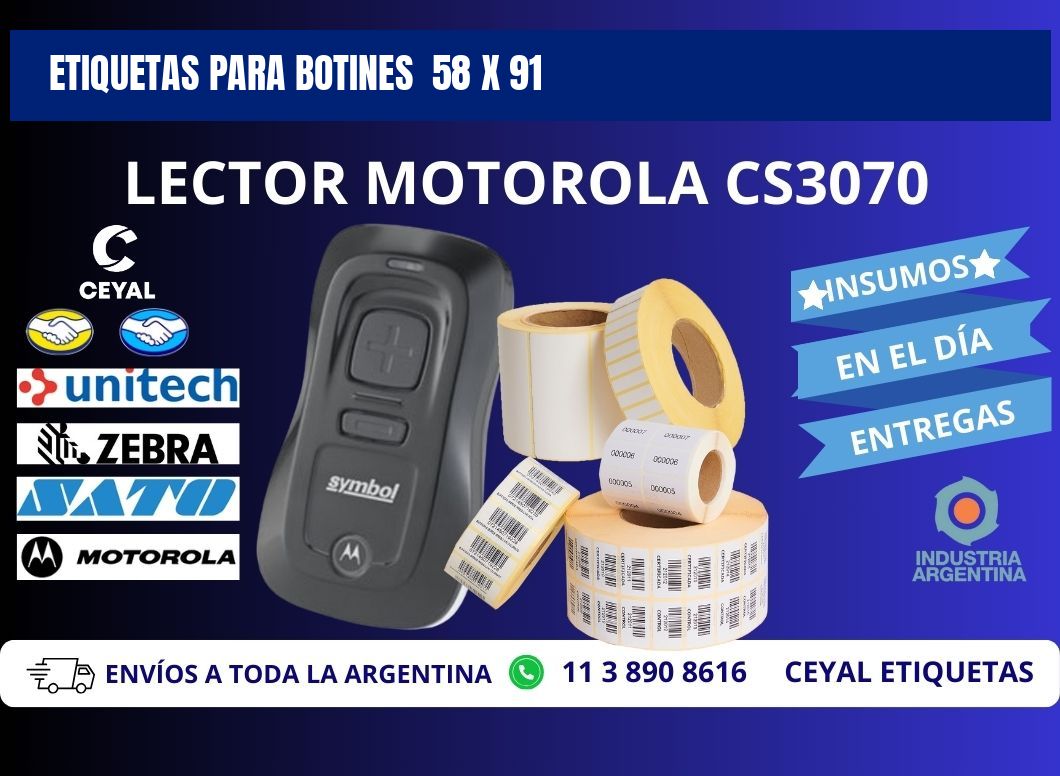 ETIQUETAS PARA BOTINES  58 x 91
