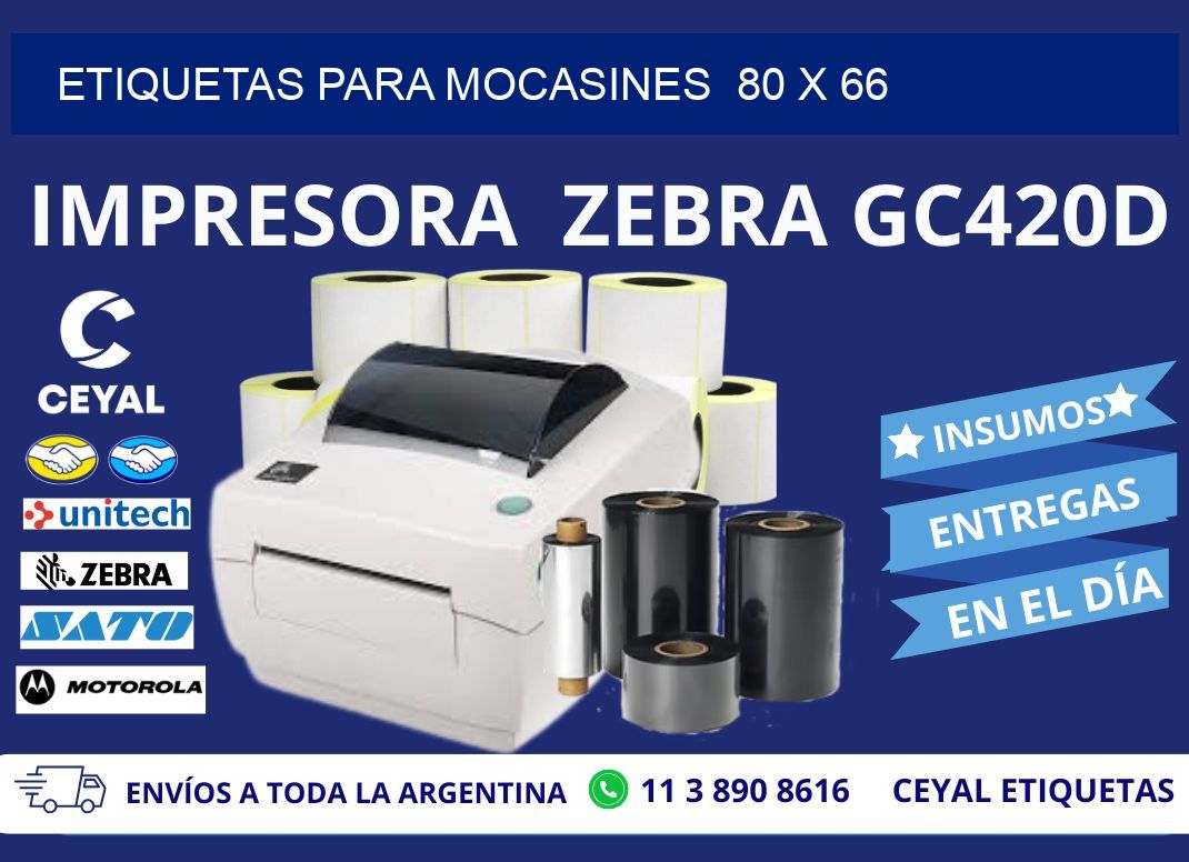 ETIQUETAS PARA MOCASINES  80 x 66