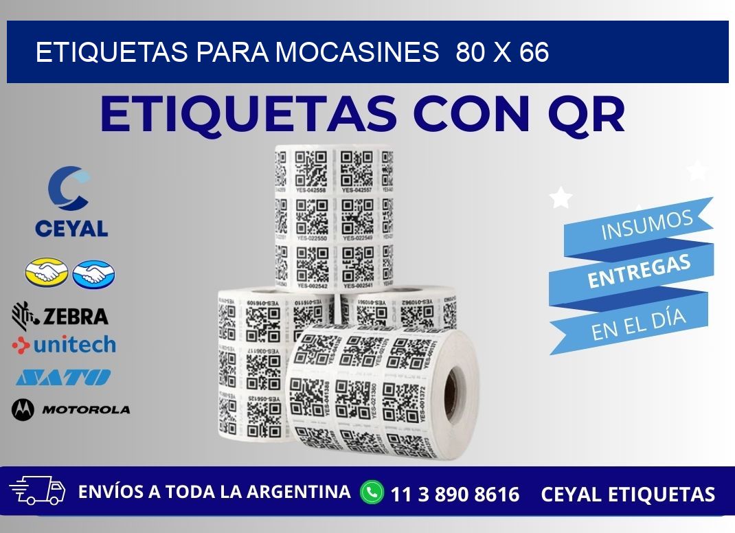 ETIQUETAS PARA MOCASINES  80 x 66