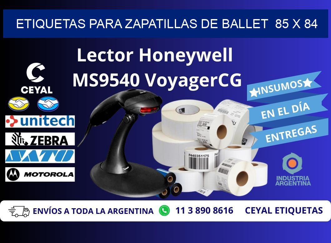 ETIQUETAS PARA ZAPATILLAS DE BALLET  85 x 84