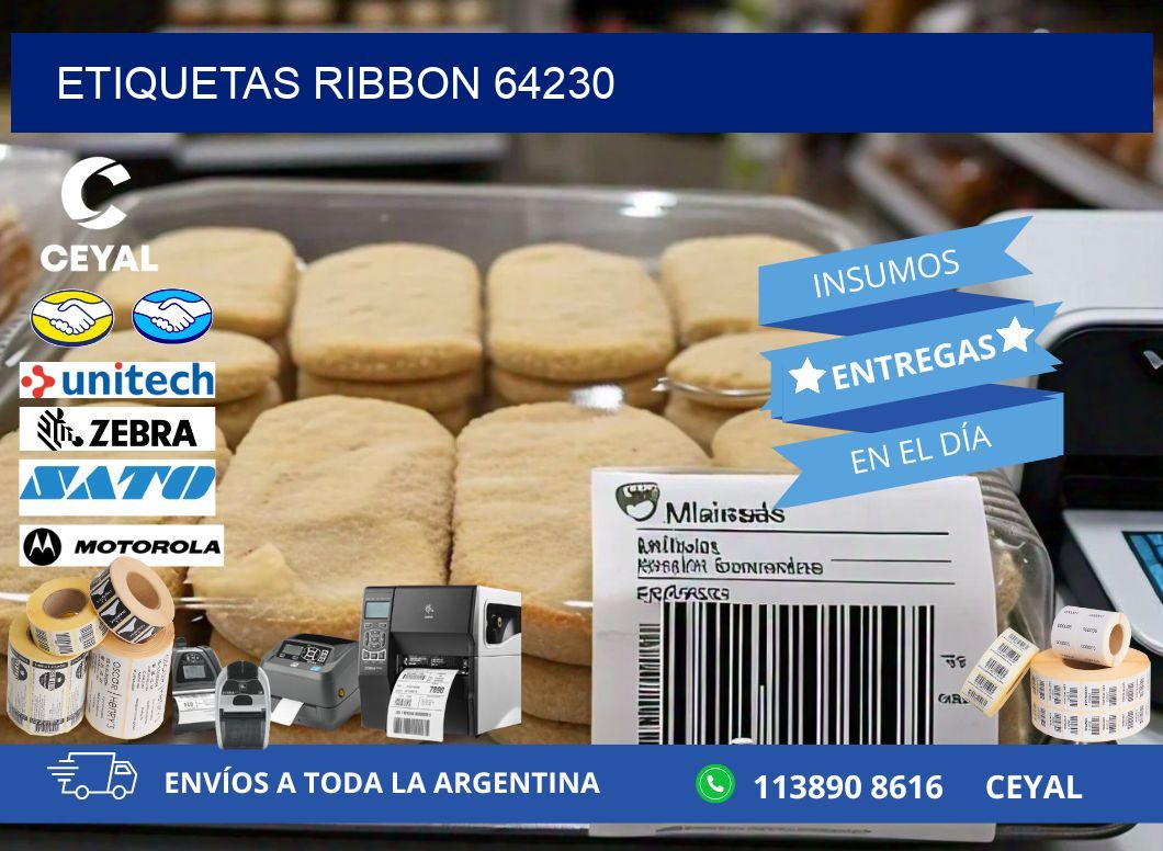 ETIQUETAS RIBBON 64230