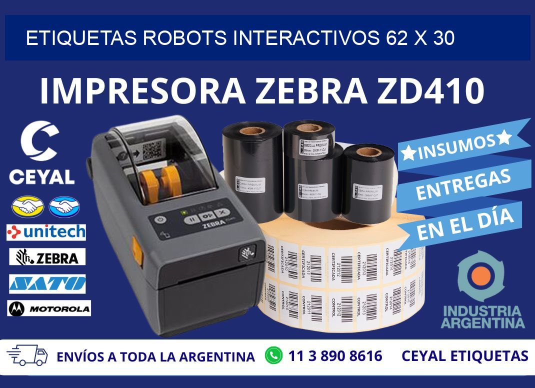 ETIQUETAS ROBOTS INTERACTIVOS 62 x 30