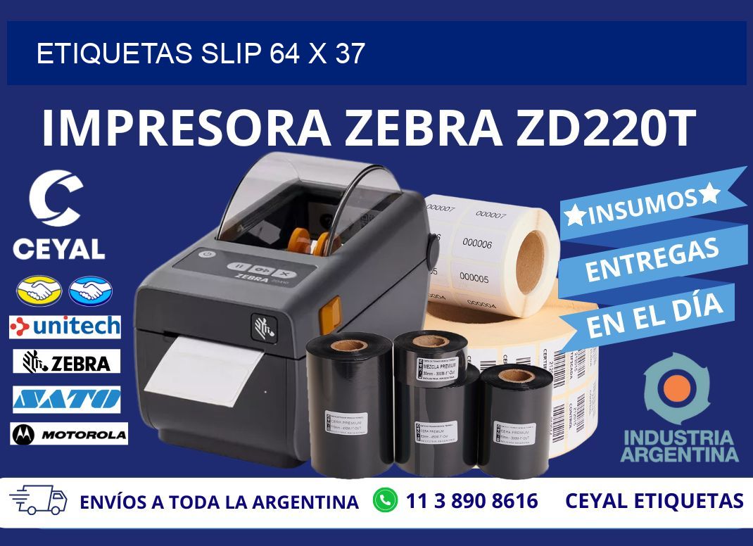 ETIQUETAS SLIP 64 x 37