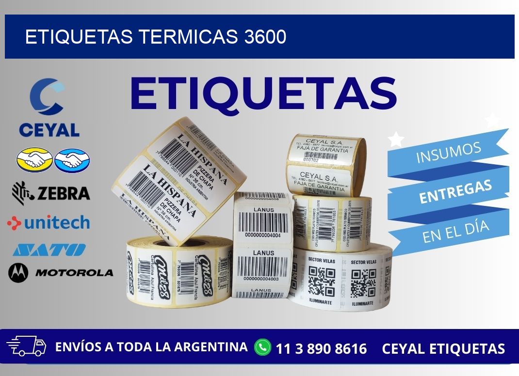 ETIQUETAS TERMICAS 3600