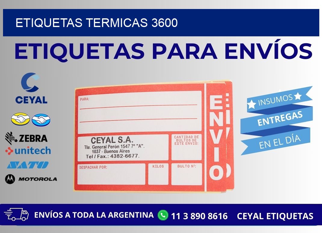 ETIQUETAS TERMICAS 3600