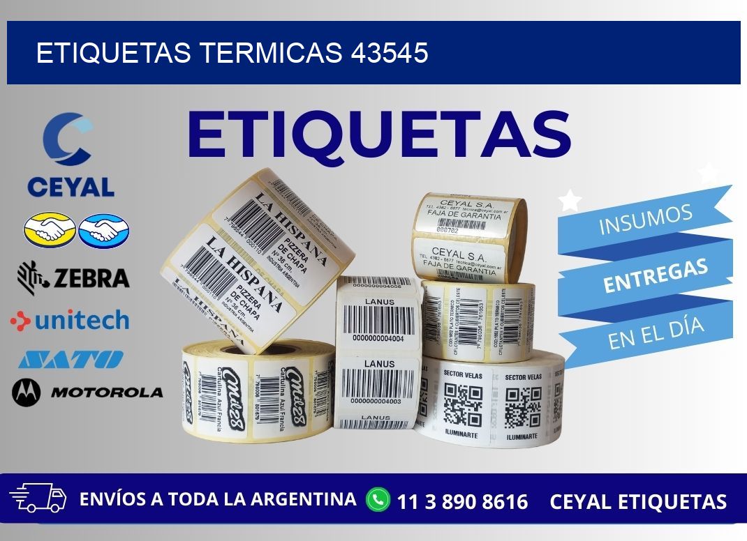 ETIQUETAS TERMICAS 43545