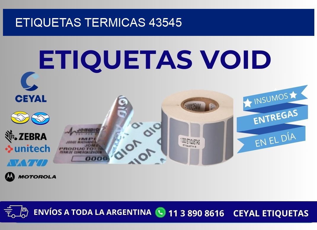 ETIQUETAS TERMICAS 43545