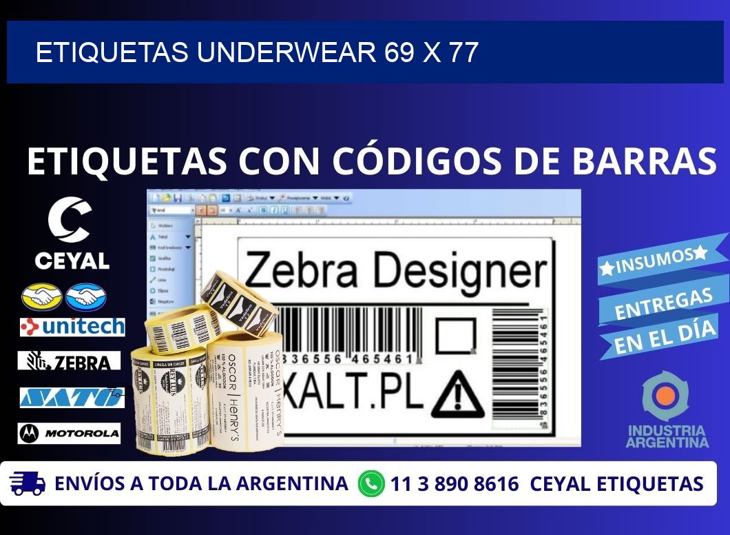 ETIQUETAS UNDERWEAR 69 x 77