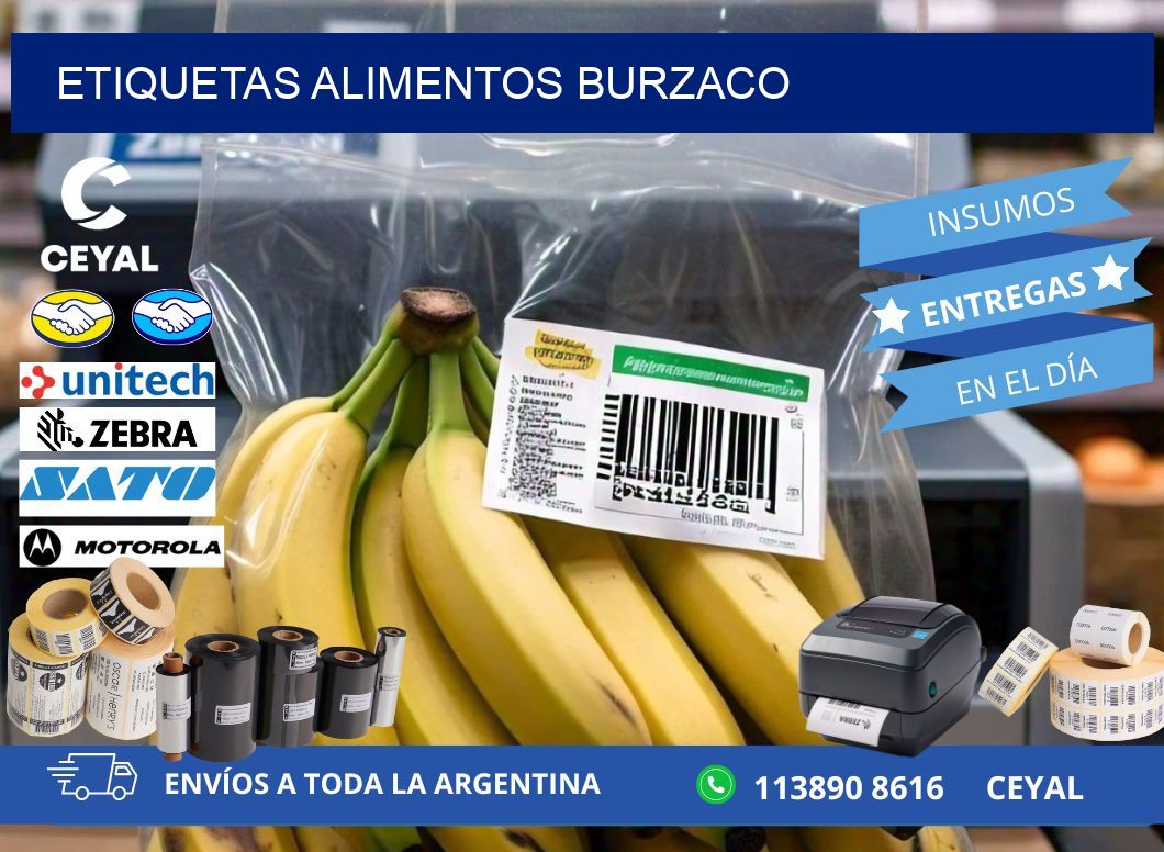 Etiquetas alimentos Burzaco