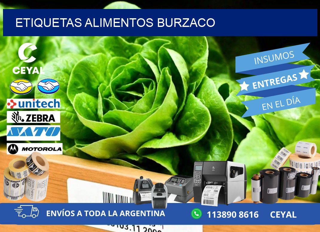 Etiquetas alimentos Burzaco