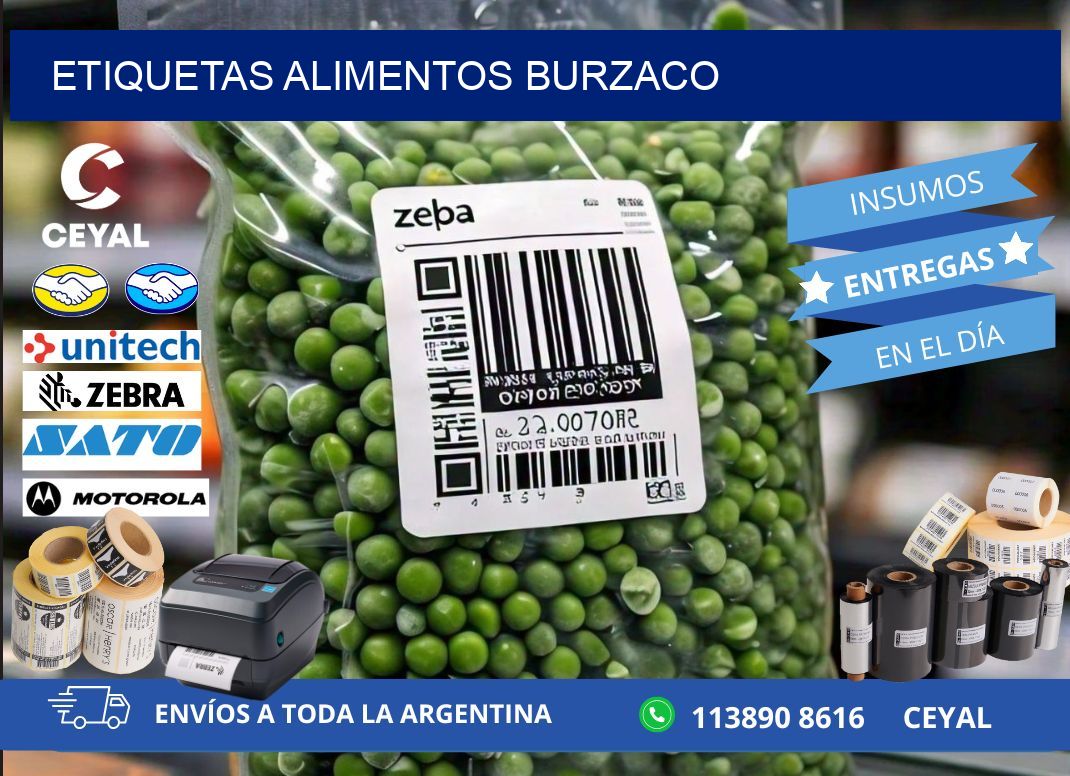 Etiquetas alimentos Burzaco