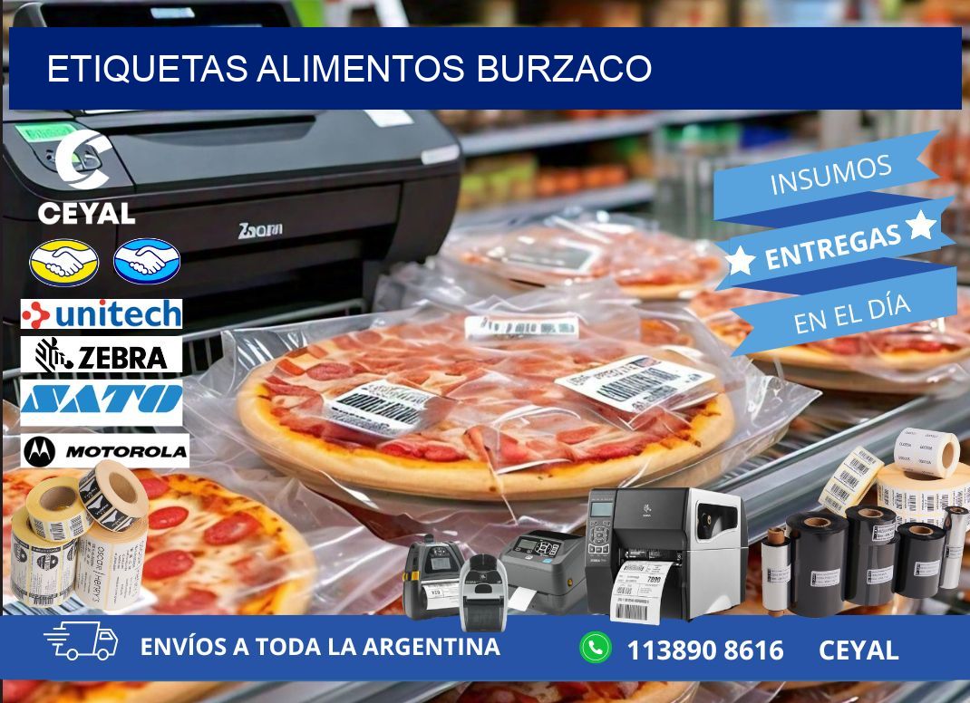 Etiquetas alimentos Burzaco