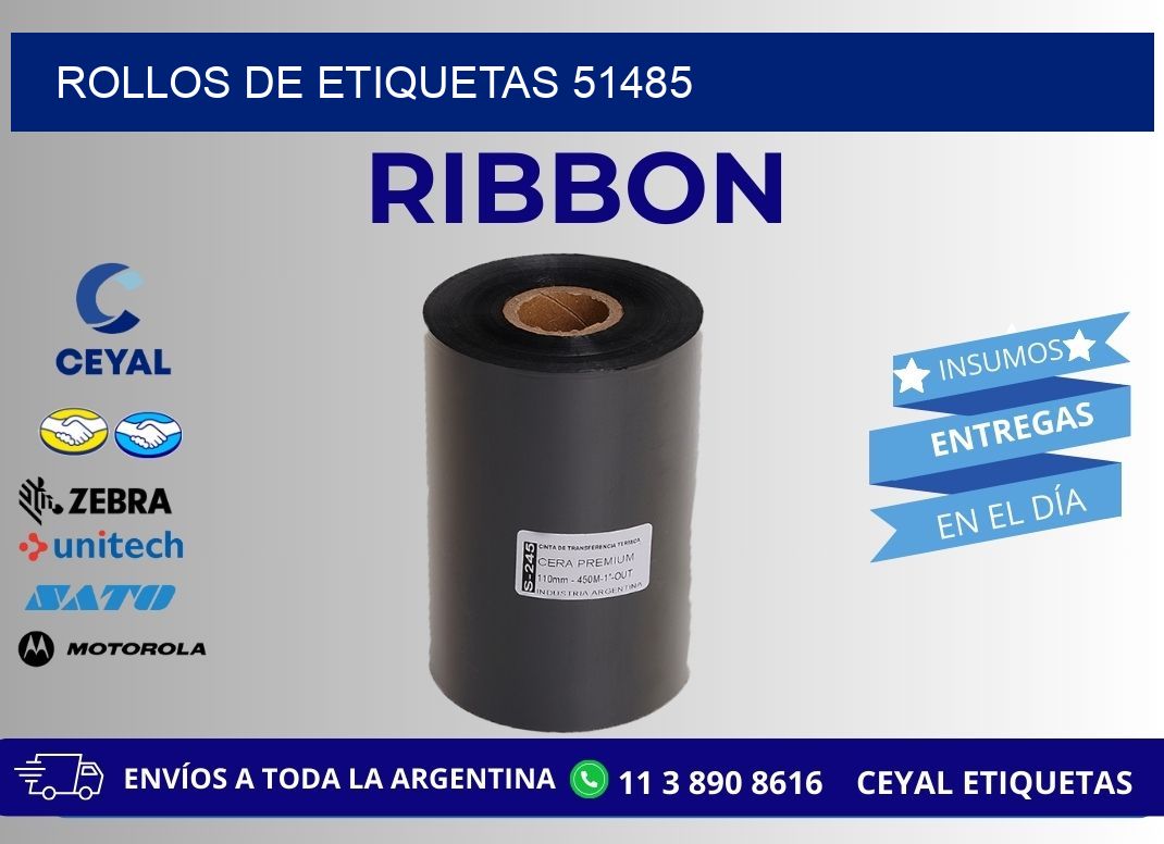 ROLLOS DE ETIQUETAS 51485