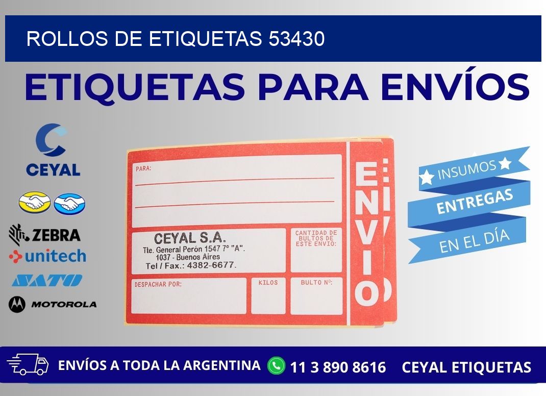 ROLLOS DE ETIQUETAS 53430