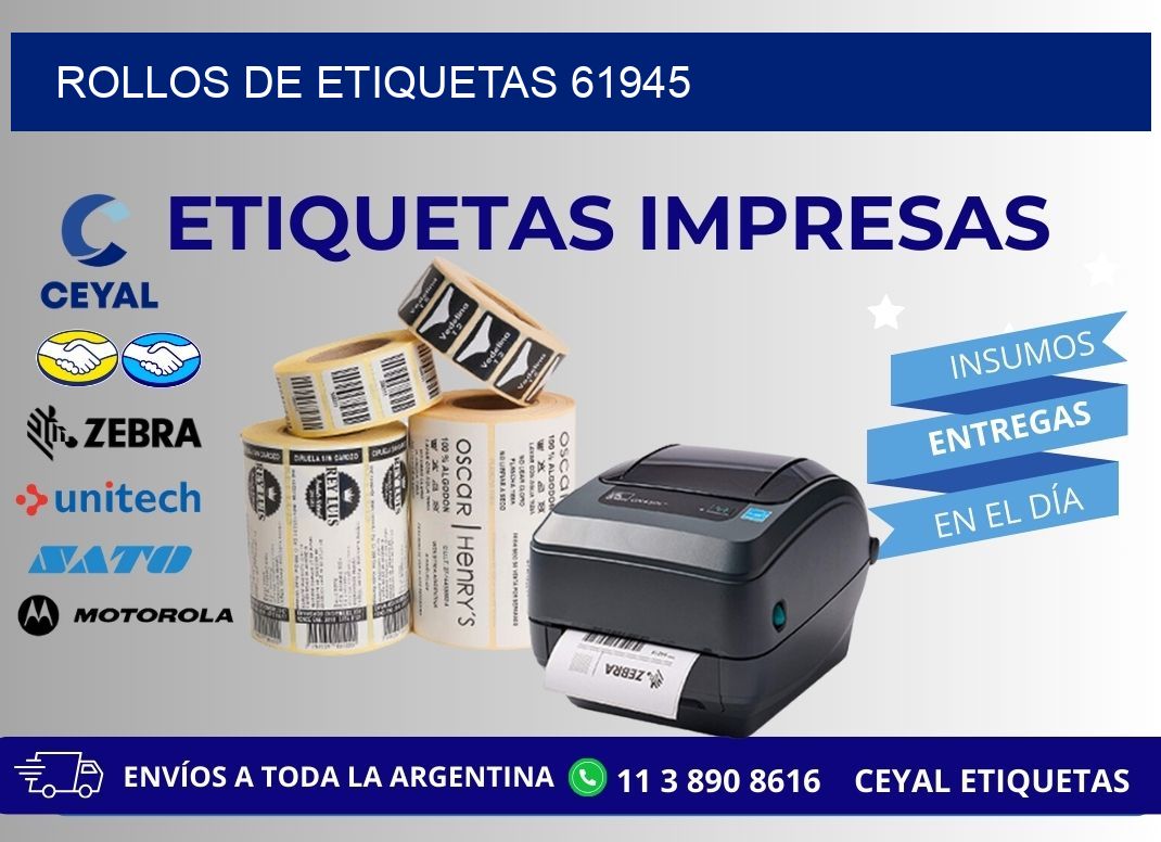 ROLLOS DE ETIQUETAS 61945
