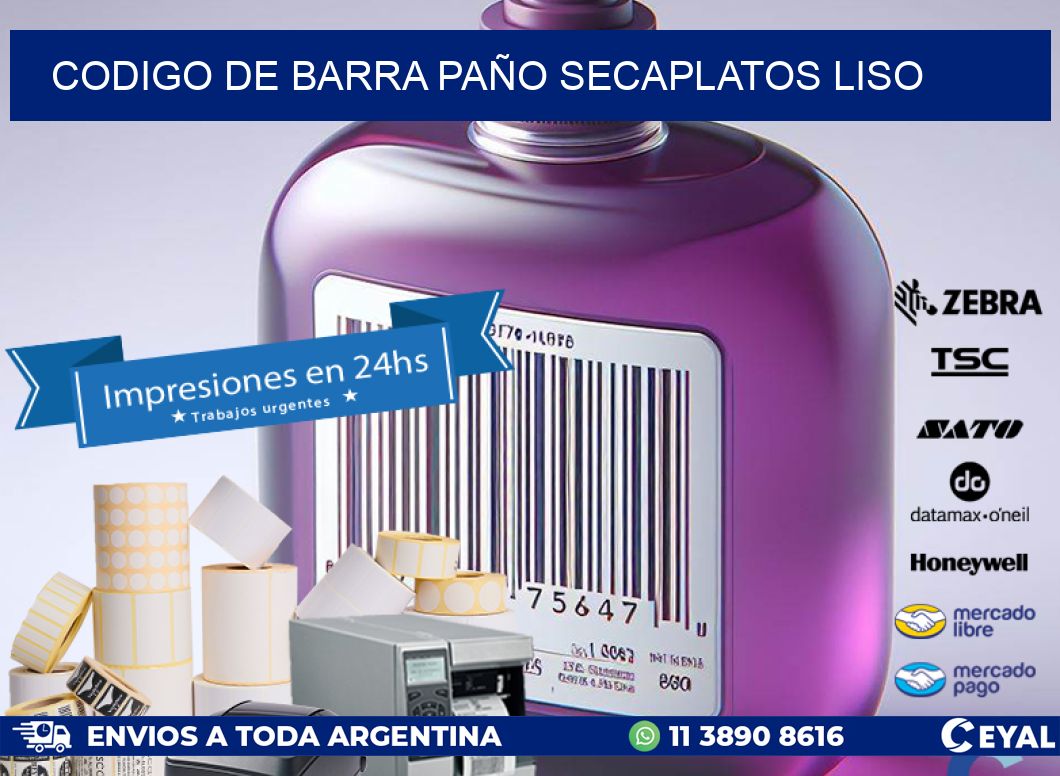 codigo de barra PAÑO SECAPLATOS LISO