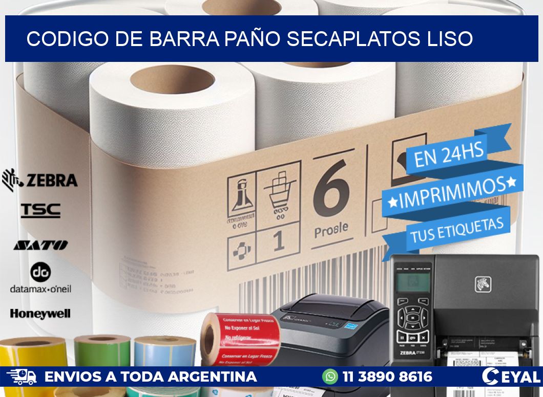 codigo de barra PAÑO SECAPLATOS LISO