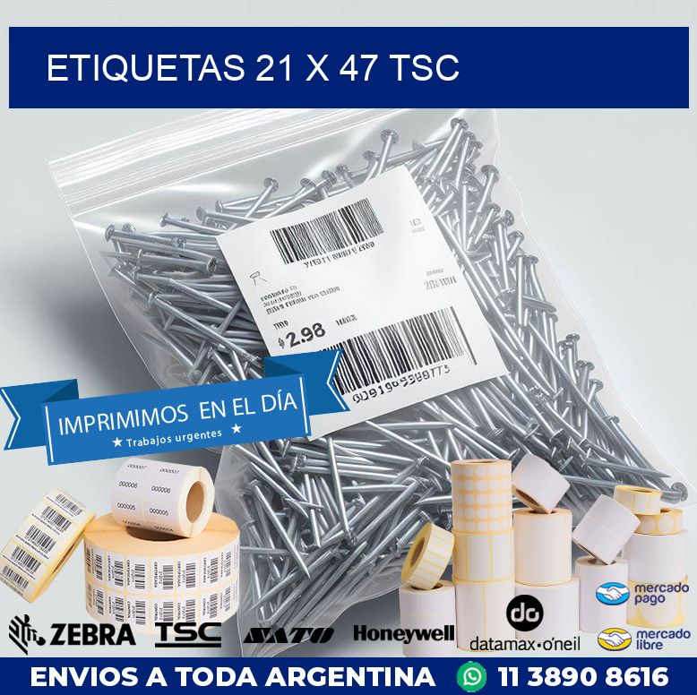 ETIQUETAS 21 x 47 TSC