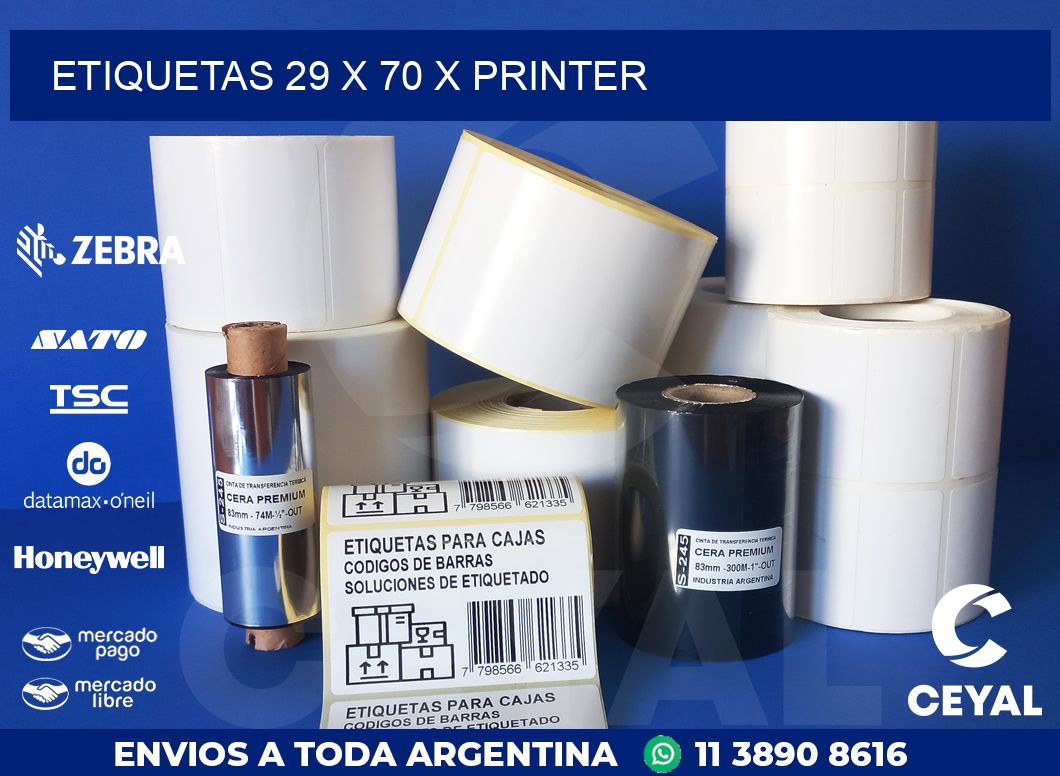 ETIQUETAS 29 x 70 X PRINTER